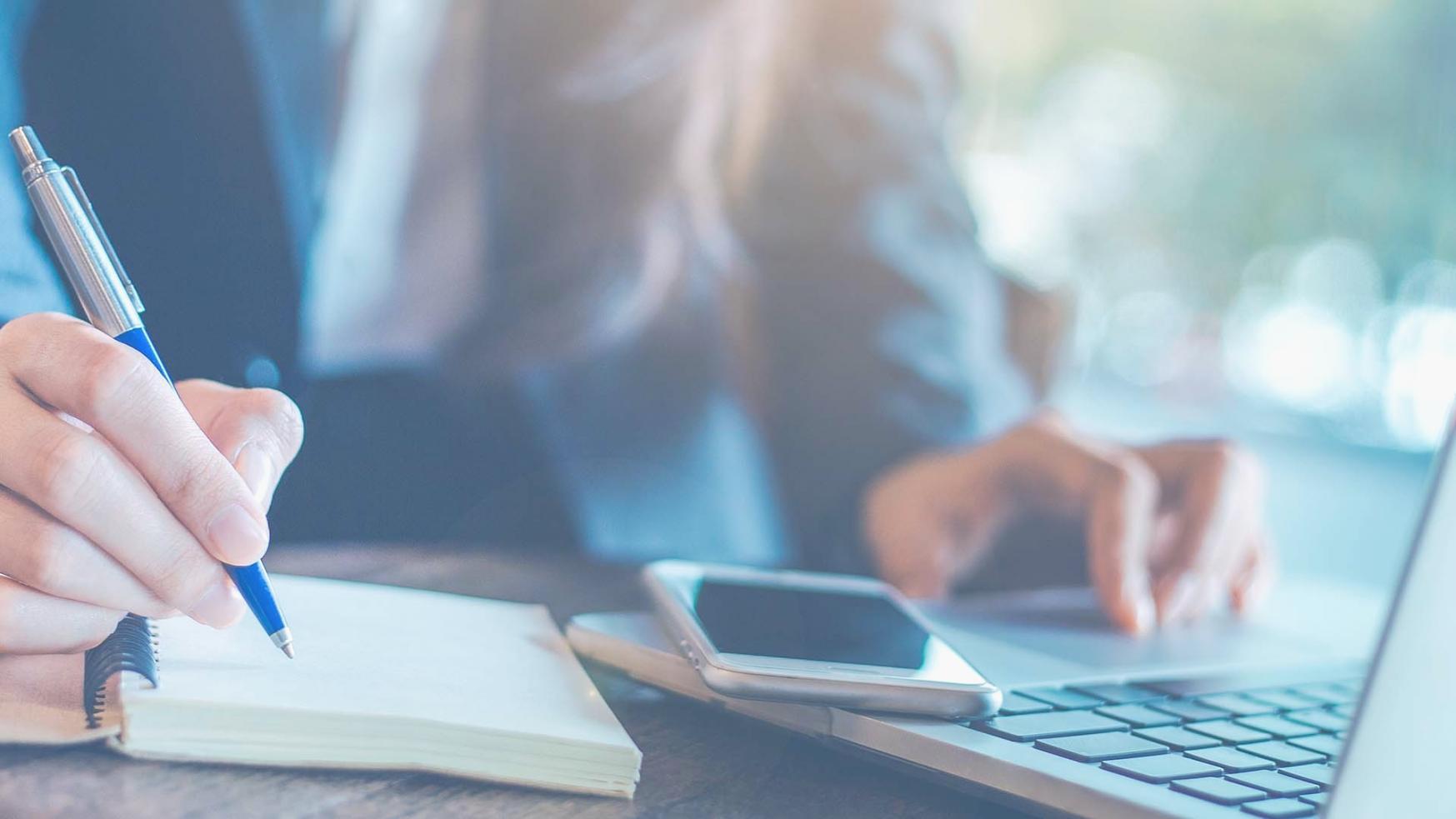Espacio de trabajo para el registro de transacciones contables